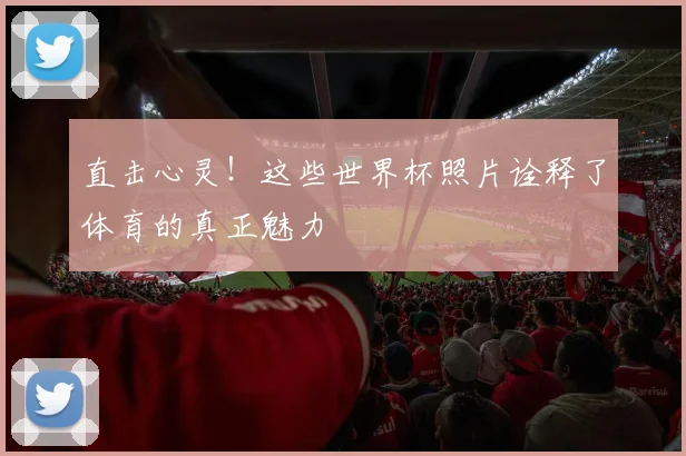 直击心灵！这些世界杯照片诠释了体育的真正魅力
